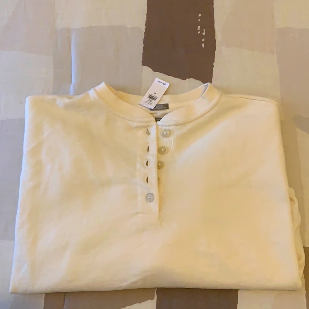 GAP Soft Henley Sweatshirt NWT